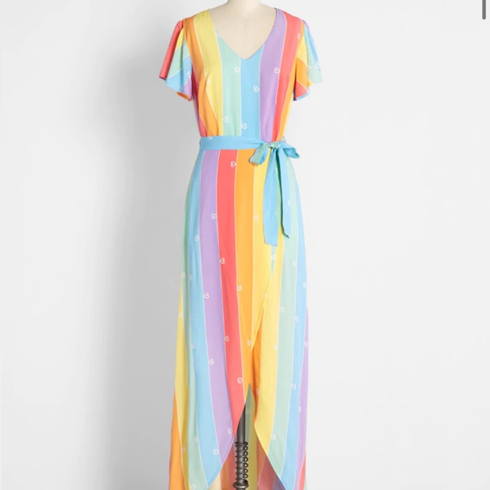 ModCloth x Collectif That Rainbow Loving Feeling Maxi Dress